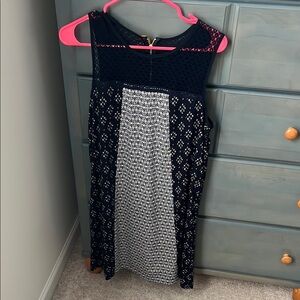 Elegant Navy and White Kids Dress